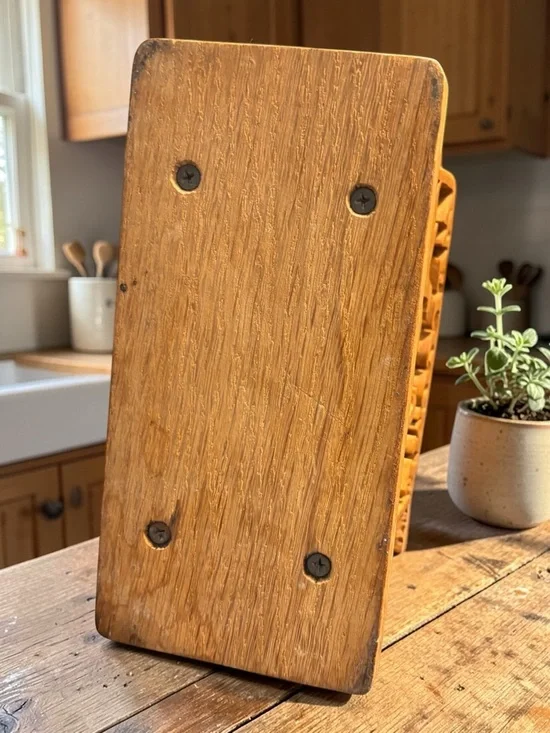 Vintage 1975 Solid Wood Die Cut Goose Welcome Napkin Recipe Mail Book Holder - Picture 11 of 13